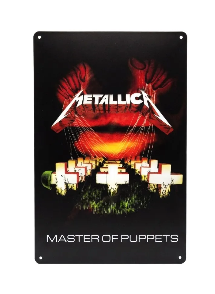 Декоративна метална табела за стена Metallica Master of Puppets с обложката на албума