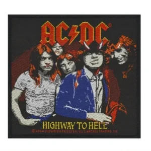 Бродиран пач AC/DC Highway to Hell с цветно изображение на групата
