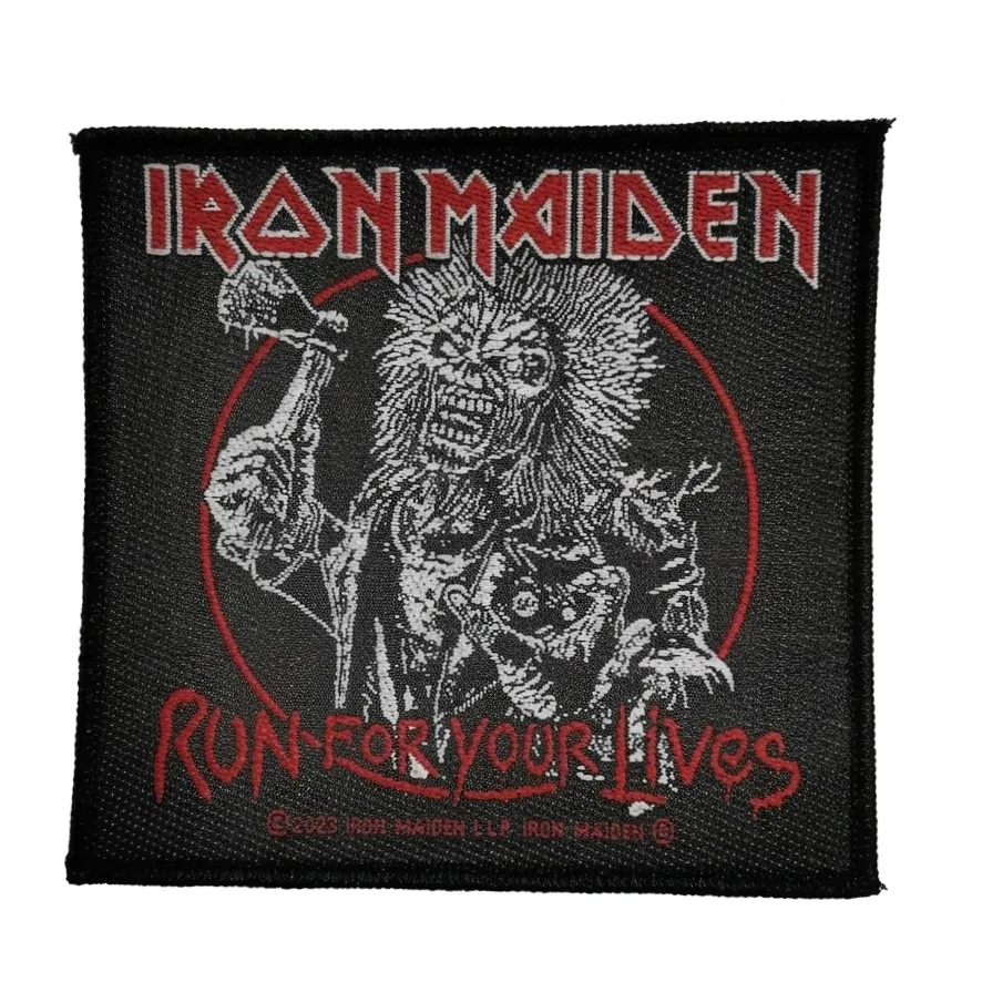 Везана нашивка iron maiden run for your lives за дрехи и раници